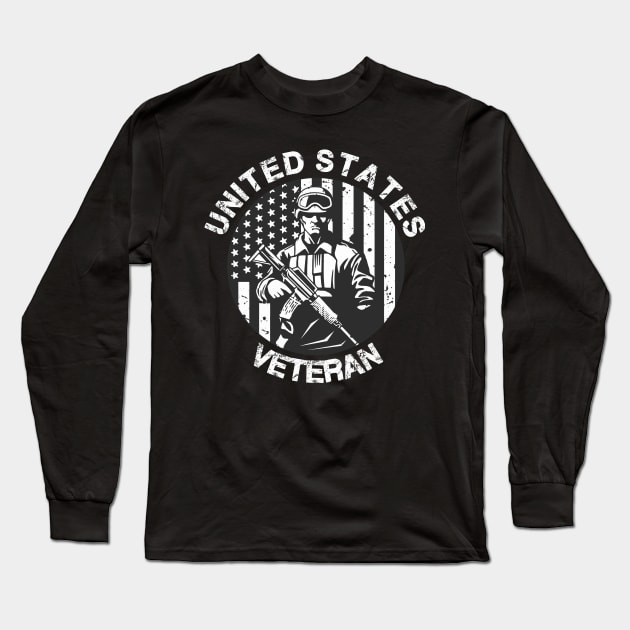 United States Veteran Long Sleeve T-Shirt by Mandra